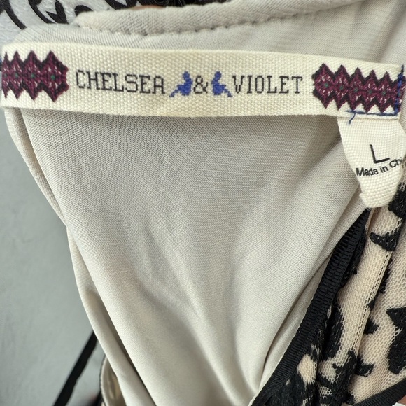 Chelsea & Violet Czarina Maryshka Romantic Vintage Maxi Dress Ivory Black - Picture 6 of 10